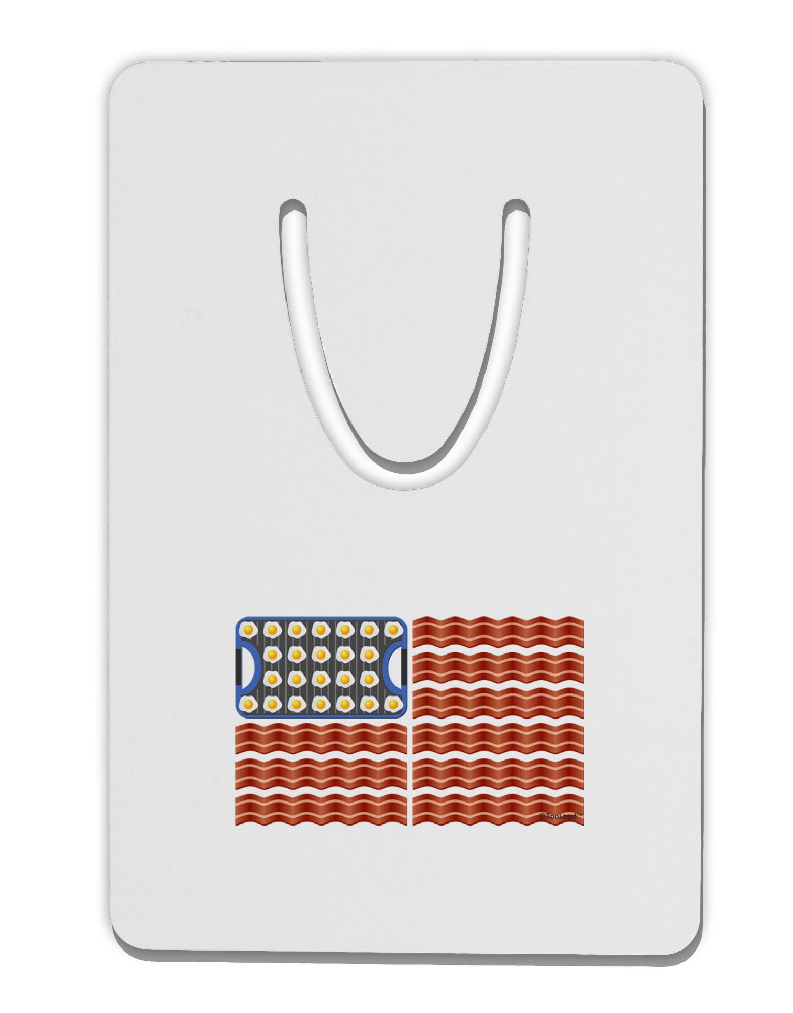 American Breakfast Flag - Bacon and Eggs Aluminum Paper Clip Bookmark-Bookmark-TooLoud-White-Davson Sales