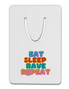 Eat Sleep Rave Repeat Hypnotic Aluminum Paper Clip Bookmark by TooLoud-Bookmark-TooLoud-White-Davson Sales