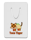 Cute Taco Tiger Text Aluminum Paper Clip Bookmark-Bookmark-TooLoud-White-Davson Sales