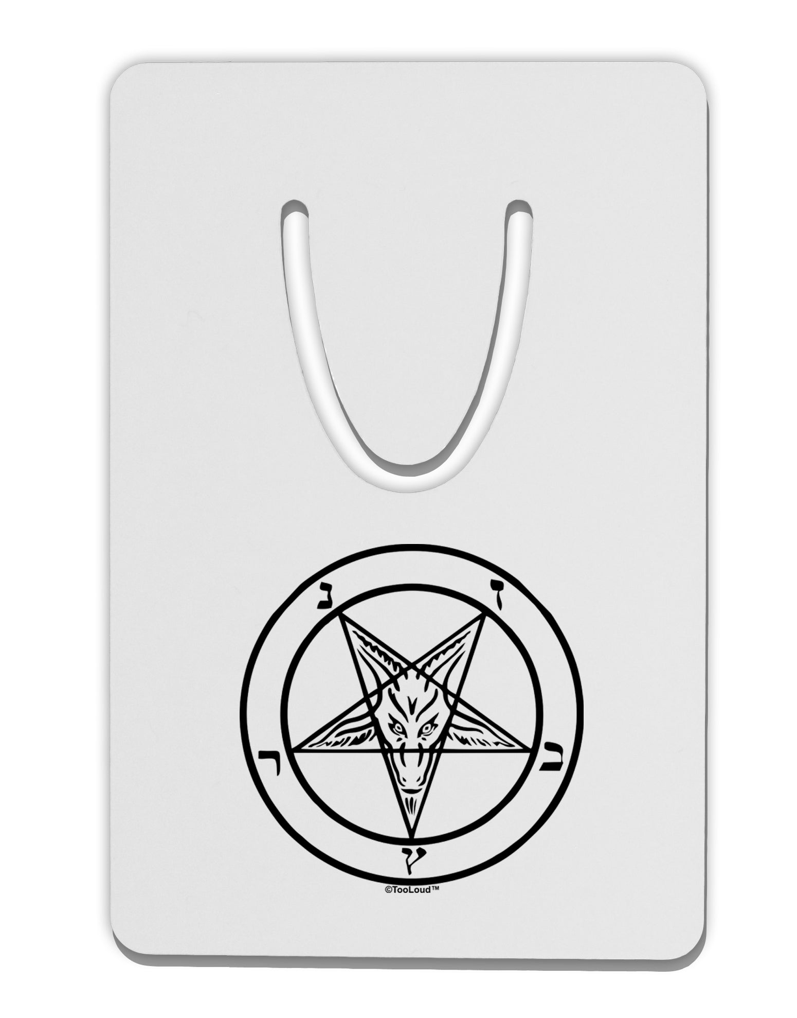 Sigil of Baphomet Aluminum Paper Clip Bookmark by TooLoud-TooLoud-White-Davson Sales