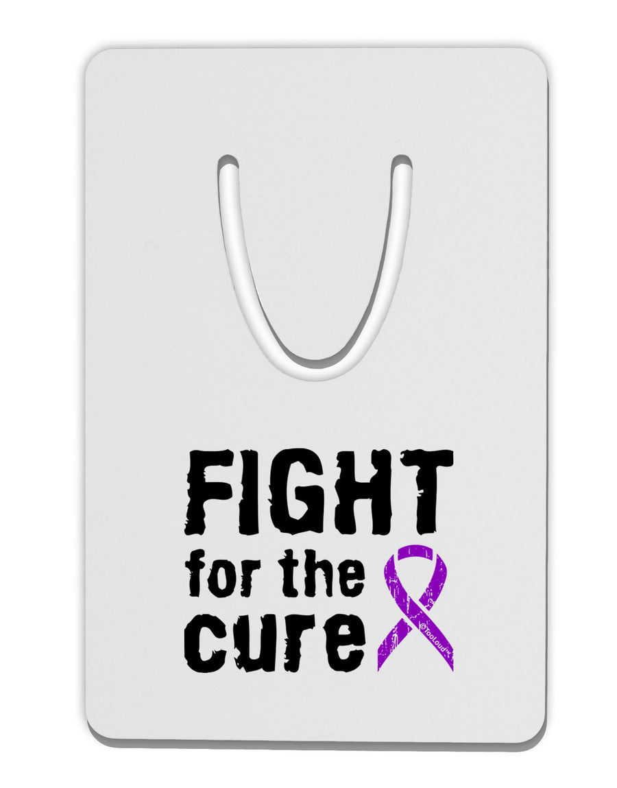 Fight for the Cure - Purple Ribbon Alzheimers Disease Aluminum Paper Clip Bookmark-Bookmark-TooLoud-White-Davson Sales