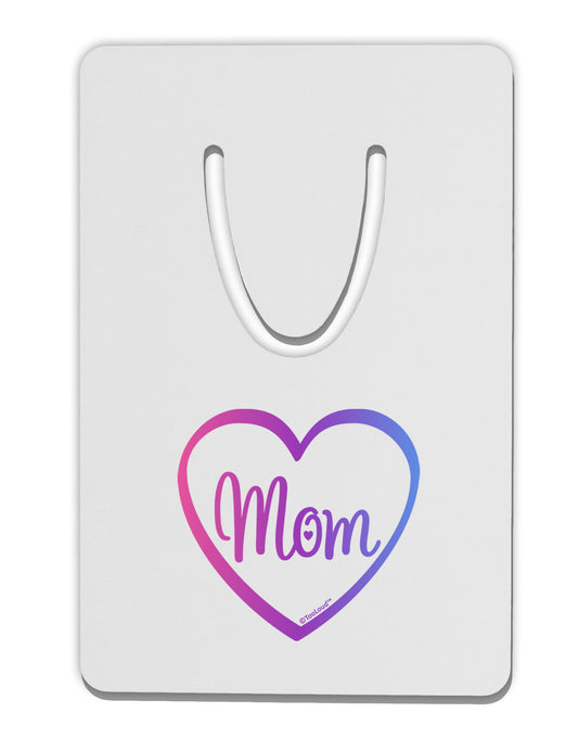 Mom Heart Design - Gradient Colors Aluminum Paper Clip Bookmark by TooLoud-Bookmark-TooLoud-White-Davson Sales