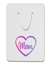 Mom Heart Design - Gradient Colors Aluminum Paper Clip Bookmark by TooLoud-Bookmark-TooLoud-White-Davson Sales