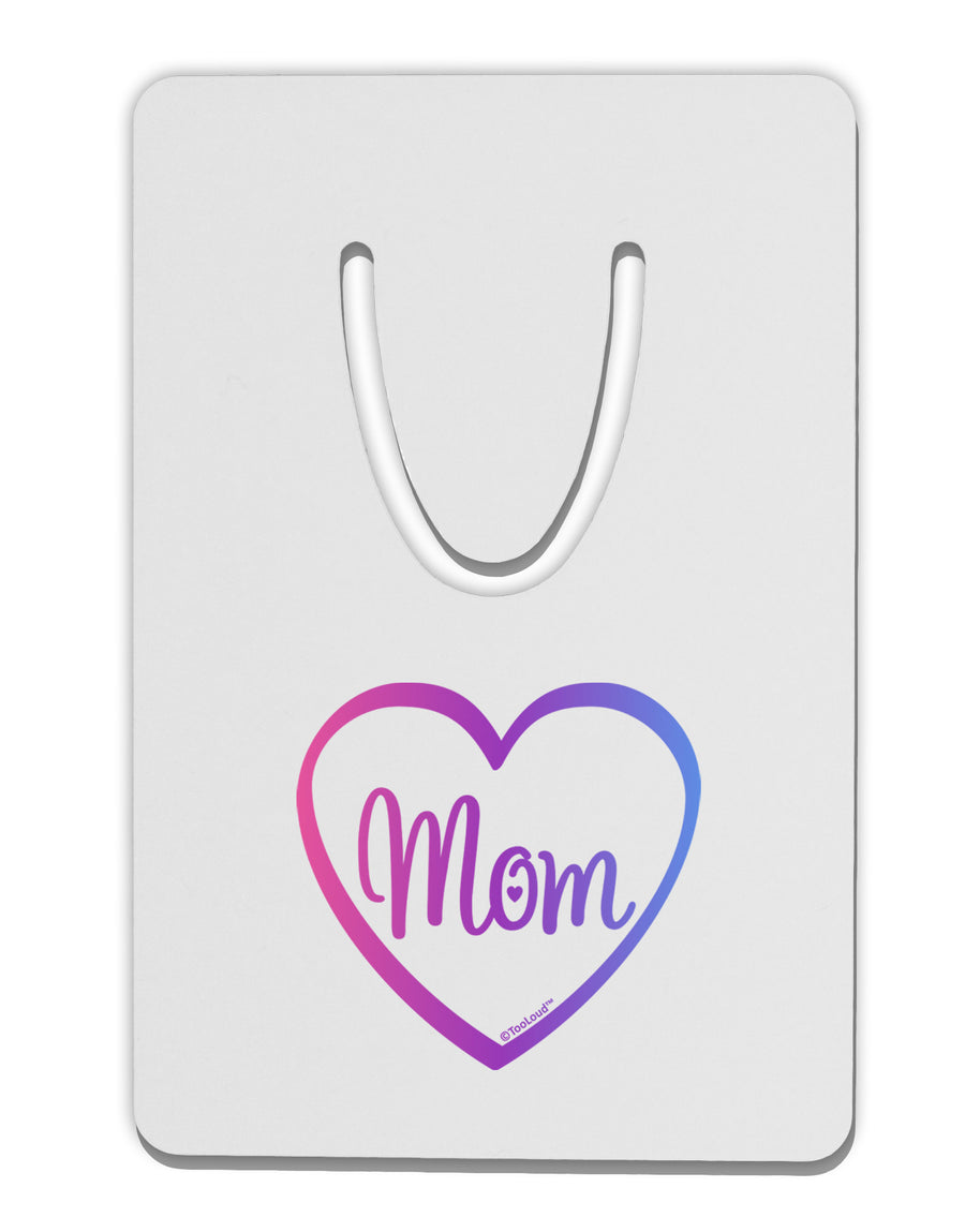 Mom Heart Design - Gradient Colors Aluminum Paper Clip Bookmark by TooLoud-Bookmark-TooLoud-White-Davson Sales