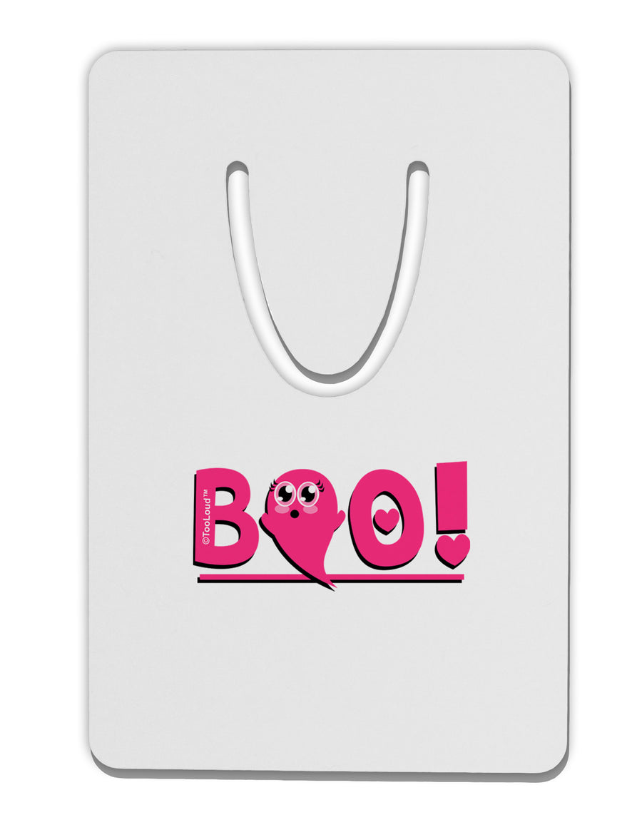 Cute Boo Text Pink Aluminum Paper Clip Bookmark-Bookmark-TooLoud-White-Davson Sales