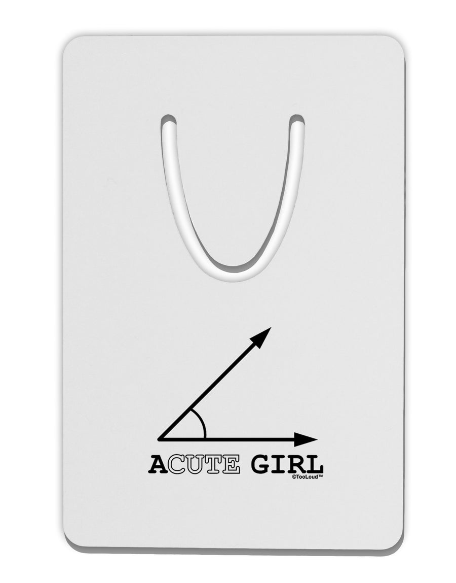 Acute Girl Aluminum Paper Clip Bookmark-Bookmark-TooLoud-White-Davson Sales
