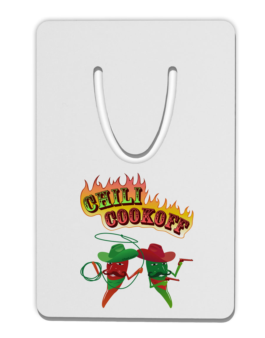 Cowboy Chili Cookoff Aluminum Paper Clip Bookmark-Bookmark-TooLoud-White-Davson Sales