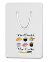 No Sushi No Life Aluminum Paper Clip Bookmark-Bookmark-TooLoud-White-Davson Sales