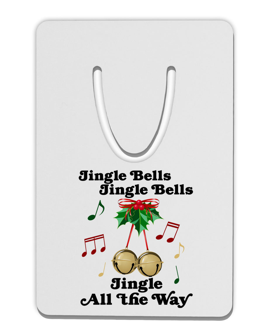 Jingle Bells All the way Aluminum Paper Clip Bookmark-Bookmark-TooLoud-White-Davson Sales