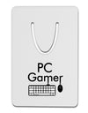 PC Gamer BnW Aluminum Paper Clip Bookmark by TooLoud-Bookmark-TooLoud-White-Davson Sales