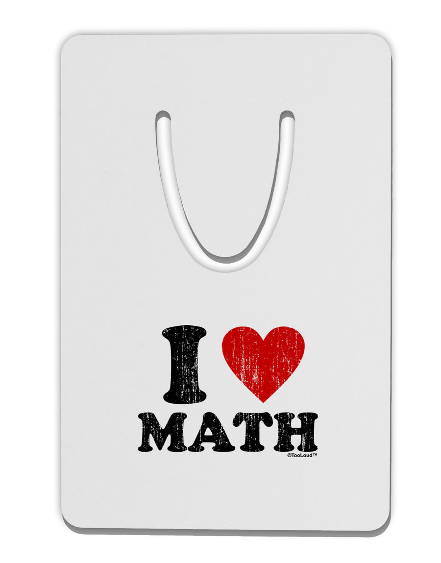 I Heart Math Distressed Aluminum Paper Clip Bookmark by TooLoud-Bookmark-TooLoud-White-Davson Sales