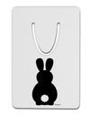 Cute Bunny Silhouette with Tail Aluminum Paper Clip Bookmark by TooLoud-Bookmark-TooLoud-White-Davson Sales