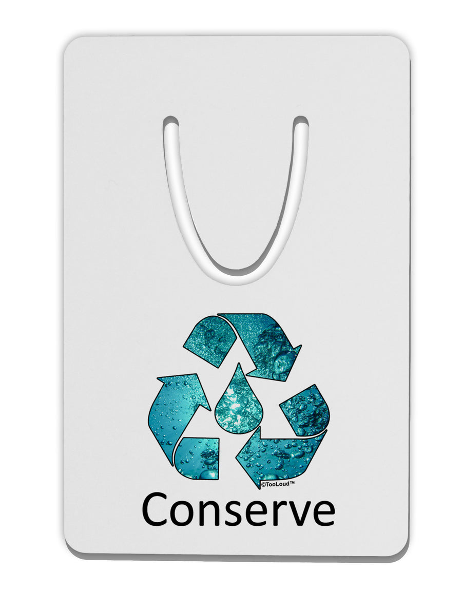 Water Conservation Text Aluminum Paper Clip Bookmark by TooLoud-Bookmark-TooLoud-White-Davson Sales