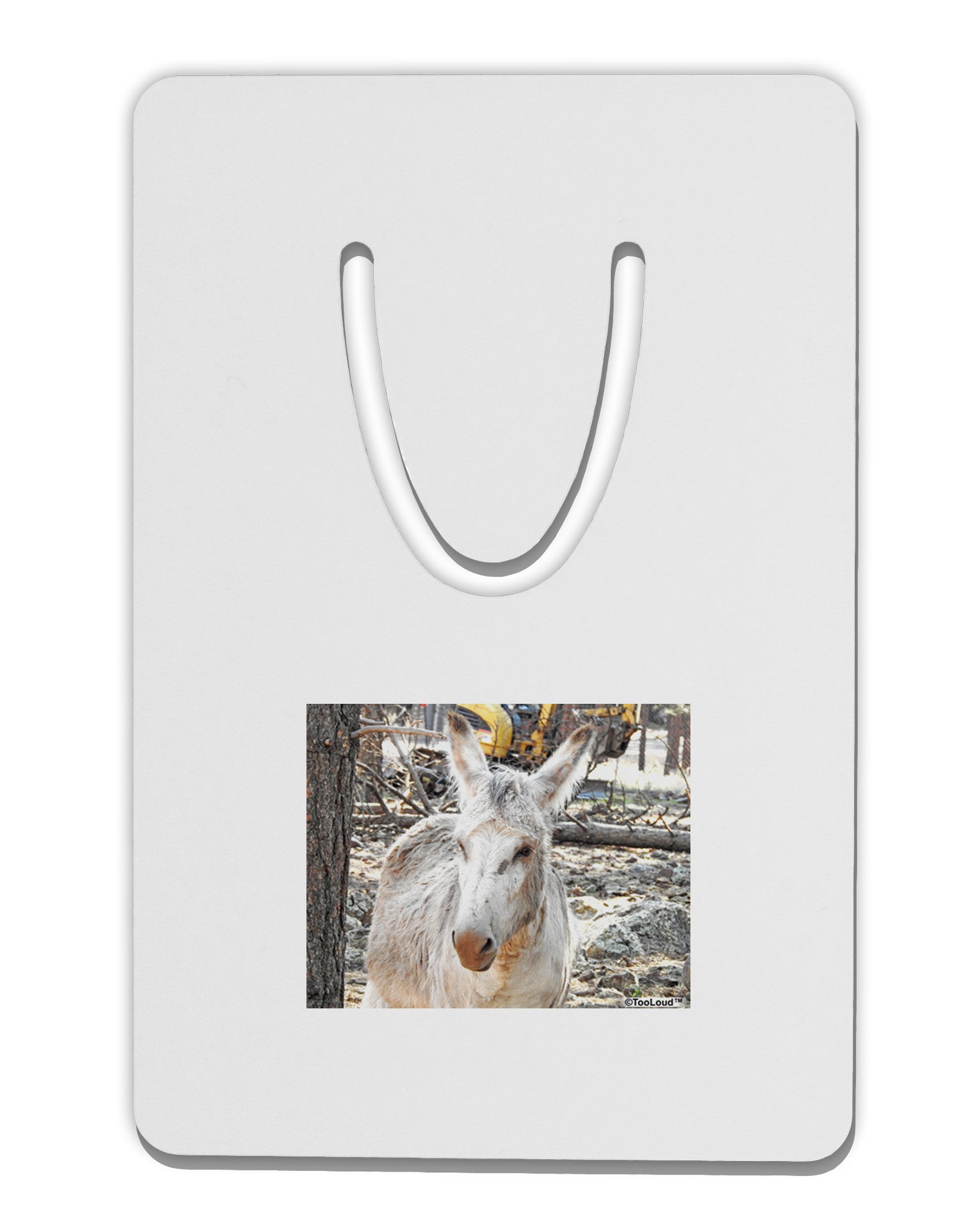 Troubled Burro Aluminum Paper Clip Bookmark-Bookmark-TooLoud-White-Davson Sales