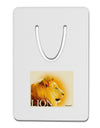 Lion Watercolor 3 Text Aluminum Paper Clip Bookmark-Bookmark-TooLoud-White-Davson Sales