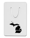 Michigan - United States Shape Aluminum Paper Clip Bookmark-Bookmark-TooLoud-White-Davson Sales