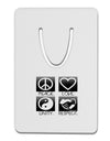 PLUR Squares BnW Aluminum Paper Clip Bookmark-Bookmark-TooLoud-White-Davson Sales