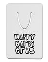 Happy Mardi Gras Text 2 BnW Aluminum Paper Clip Bookmark-Bookmark-TooLoud-White-Davson Sales