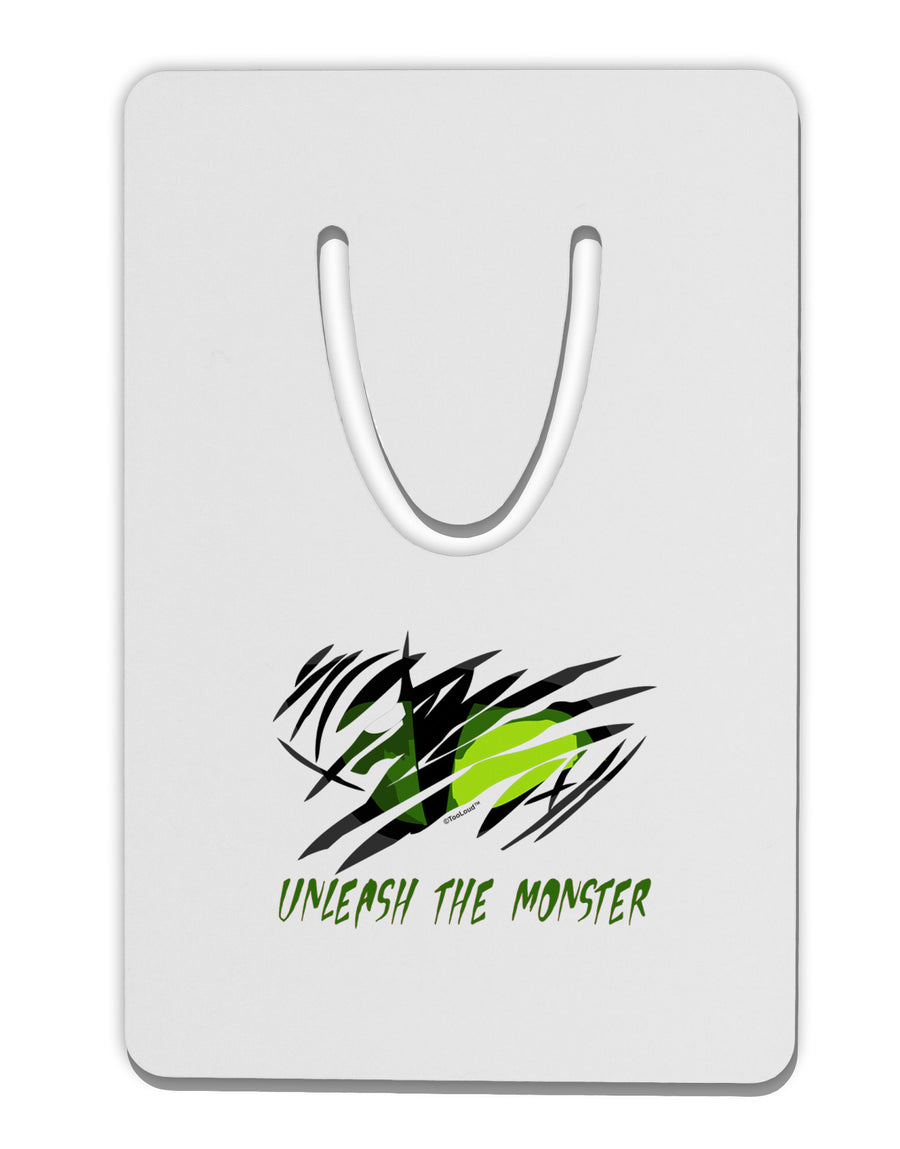 Unleash The Monster Aluminum Paper Clip Bookmark-Bookmark-TooLoud-White-Davson Sales