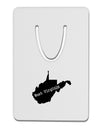 West Virginia - United States Shape Aluminum Paper Clip Bookmark-Bookmark-TooLoud-White-Davson Sales