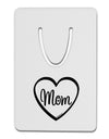 Mom Heart Design Aluminum Paper Clip Bookmark by TooLoud-Bookmark-TooLoud-White-Davson Sales