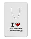 I Heart My Gamer Husband Aluminum Paper Clip Bookmark-Bookmark-TooLoud-White-Davson Sales