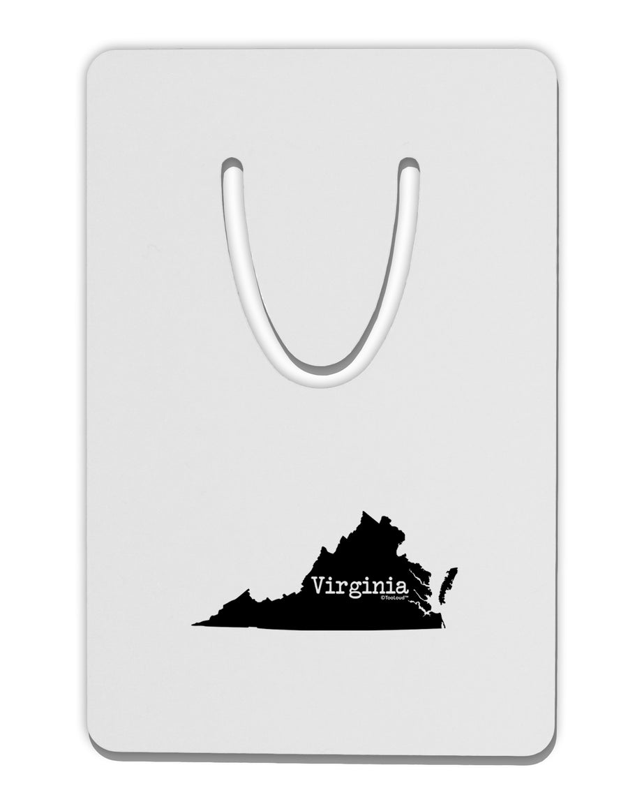 Virginia - United States Shape Aluminum Paper Clip Bookmark by TooLoud-Bookmark-TooLoud-White-Davson Sales