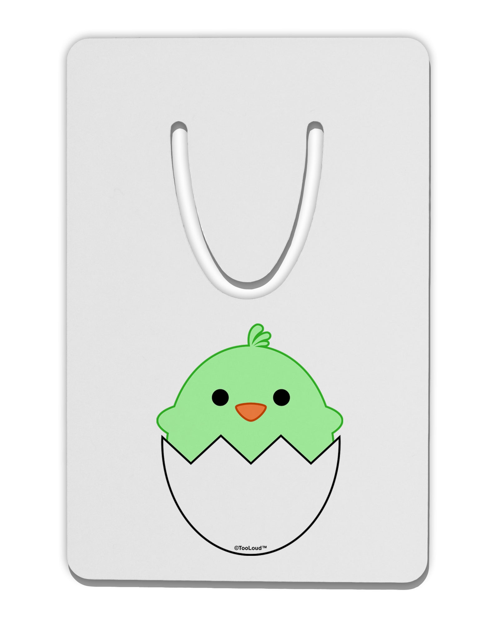 Cute Hatching Chick - Green Aluminum Paper Clip Bookmark by TooLoud-Bookmark-TooLoud-White-Davson Sales