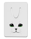 Green-Eyed Cute Cat Face Aluminum Paper Clip Bookmark-Bookmark-TooLoud-White-Davson Sales