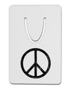 Peace Sign Symbol - Distressed Aluminum Paper Clip Bookmark-Bookmark-TooLoud-White-Davson Sales