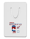 Proud Republican Checkmark Aluminum Paper Clip Bookmark-Bookmark-TooLoud-White-Davson Sales