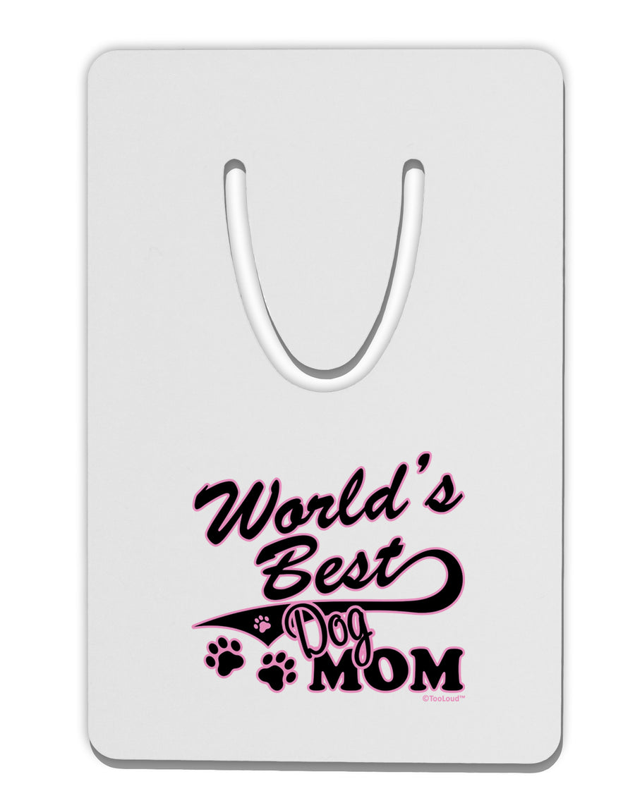 World's Best Dog Mom Aluminum Paper Clip Bookmark by TooLoud-Bookmark-TooLoud-White-Davson Sales