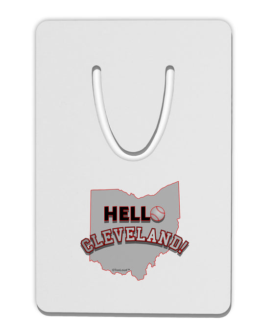 Hello Cleveland Aluminum Paper Clip Bookmark-Bookmark-TooLoud-White-Davson Sales