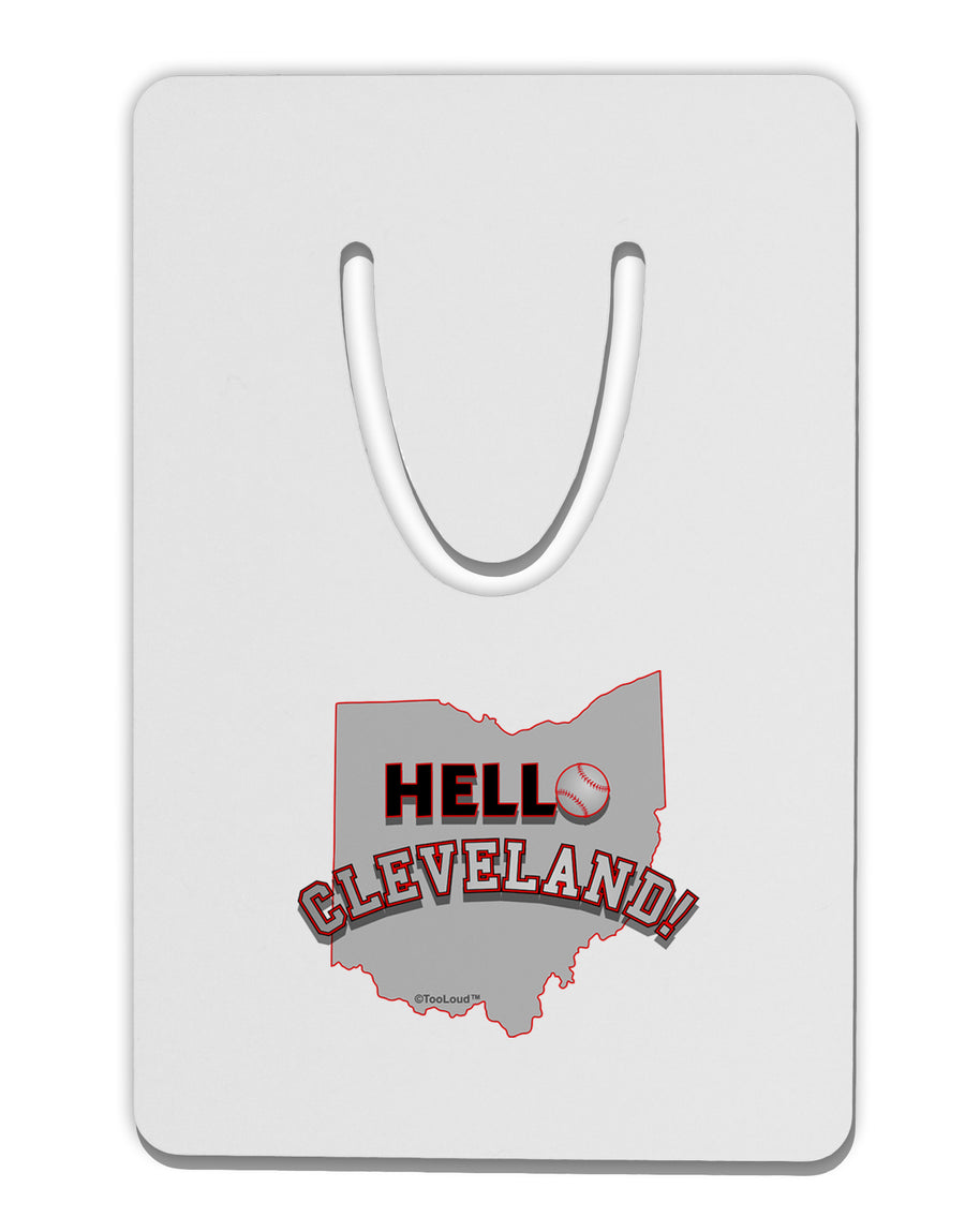 Hello Cleveland Aluminum Paper Clip Bookmark-Bookmark-TooLoud-White-Davson Sales