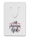 All American Girl - Fireworks and Heart Aluminum Paper Clip Bookmark by TooLoud-Bookmark-TooLoud-White-Davson Sales