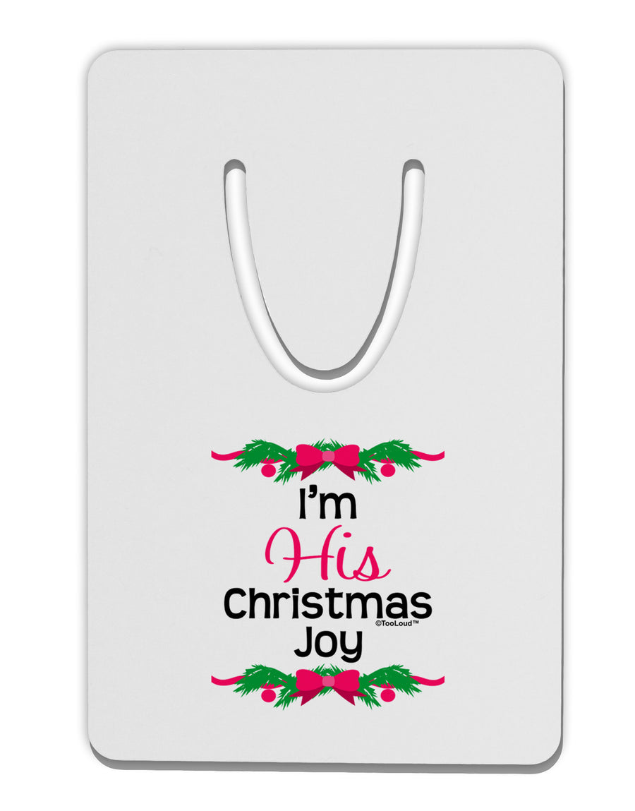 His Christmas Joy Matching His & Hers Aluminum Paper Clip Bookmark-Bookmark-TooLoud-White-Davson Sales