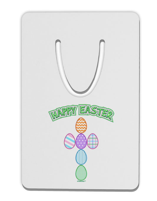 Happy Easter Egg Cross Faux Applique Aluminum Paper Clip Bookmark-Bookmark-TooLoud-White-Davson Sales