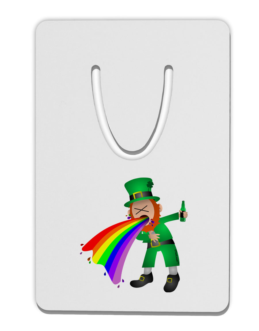 Puking Rainbow Leprechaun Aluminum Paper Clip Bookmark-Bookmark-TooLoud-White-Davson Sales