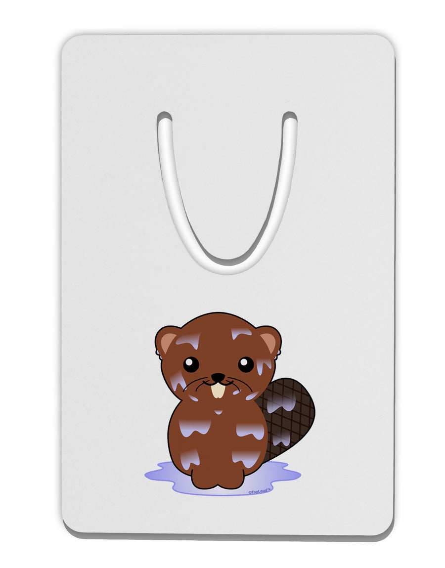 Cute Wet Beaver Aluminum Paper Clip Bookmark-Bookmark-TooLoud-White-Davson Sales