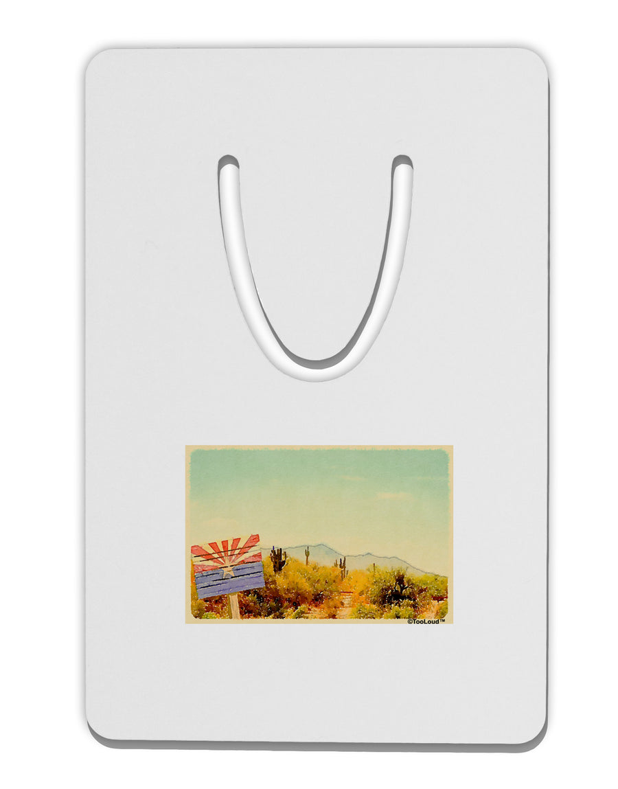 Arizona Scene Watercolor Aluminum Paper Clip Bookmark-Bookmark-TooLoud-White-Davson Sales