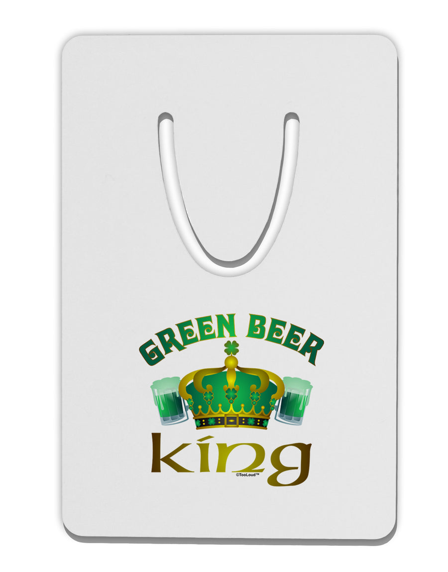 Green Beer King Aluminum Paper Clip Bookmark-Bookmark-TooLoud-White-Davson Sales