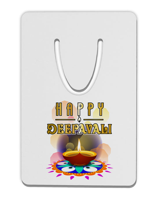 Happy Deepavali - Rangoli and Diya Aluminum Paper Clip Bookmark by TooLoud-TooLoud-White-Davson Sales