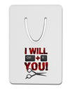 I Will Ctrl X You Aluminum Paper Clip Bookmark-Bookmark-TooLoud-White-Davson Sales