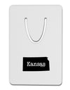 Kansas - United States Shape Aluminum Paper Clip Bookmark-Bookmark-TooLoud-White-Davson Sales