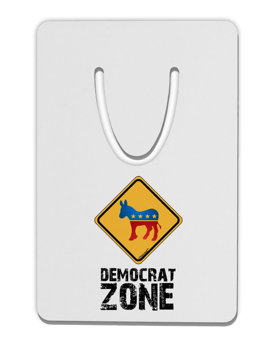 Democrat Zone Aluminum Paper Clip Bookmark-Bookmark-TooLoud-White-Davson Sales