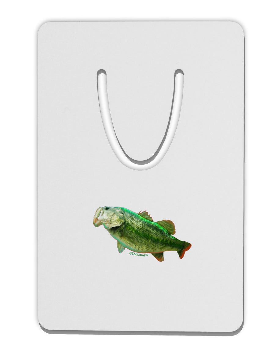 Big Bass Fish Aluminum Paper Clip Bookmark-Bookmark-TooLoud-White-Davson Sales