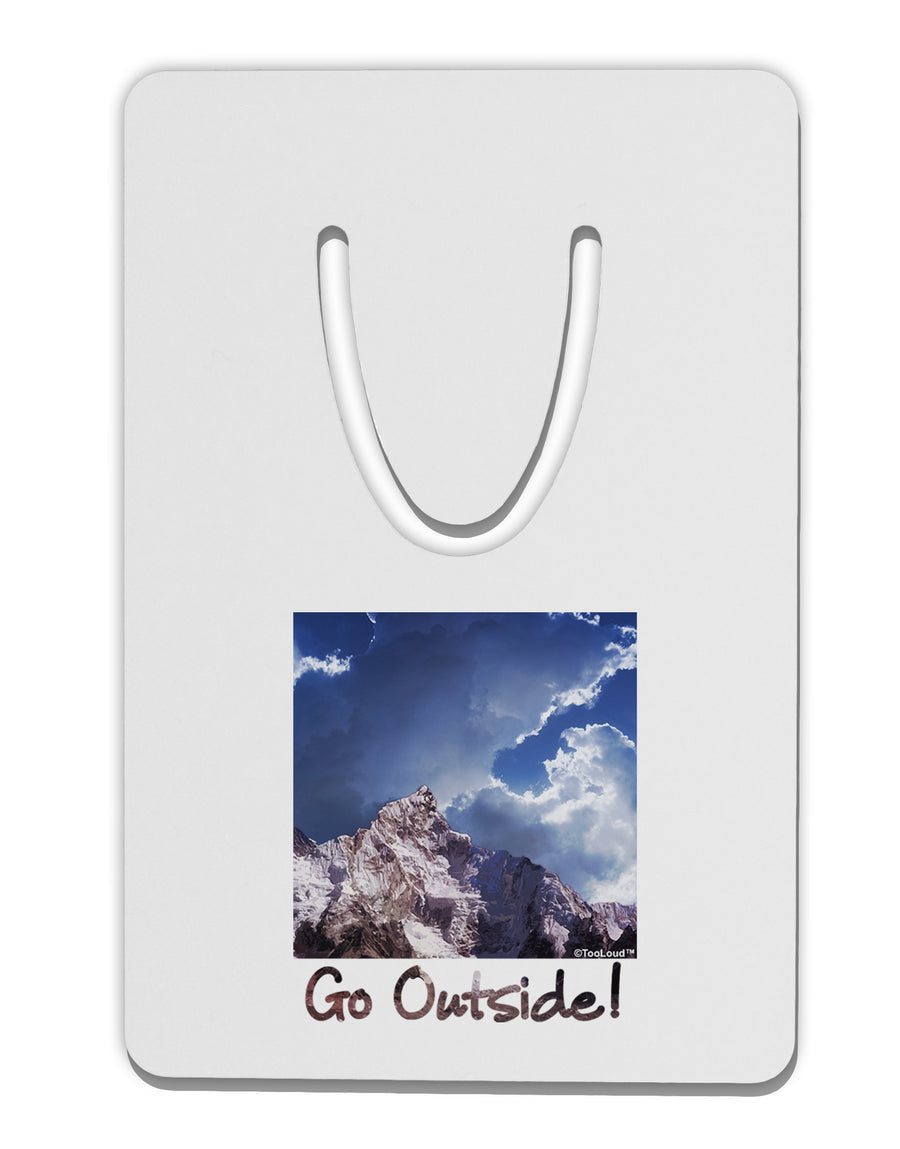 Go Outside Mountain Aluminum Paper Clip Bookmark by TooLoud-Bookmark-TooLoud-White-Davson Sales