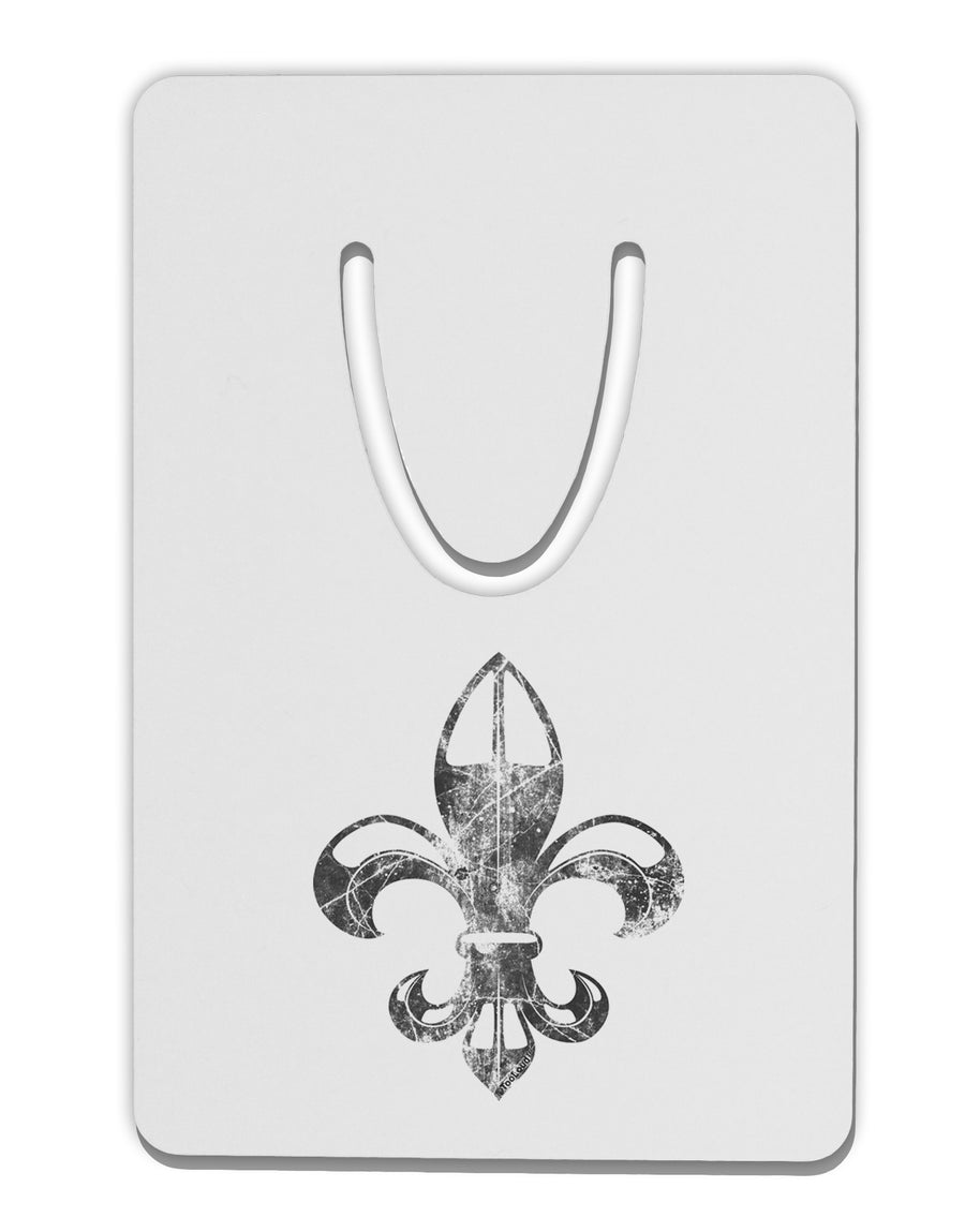 Distressed Fleur de Lis Aluminum Paper Clip Bookmark-Bookmark-TooLoud-White-Davson Sales