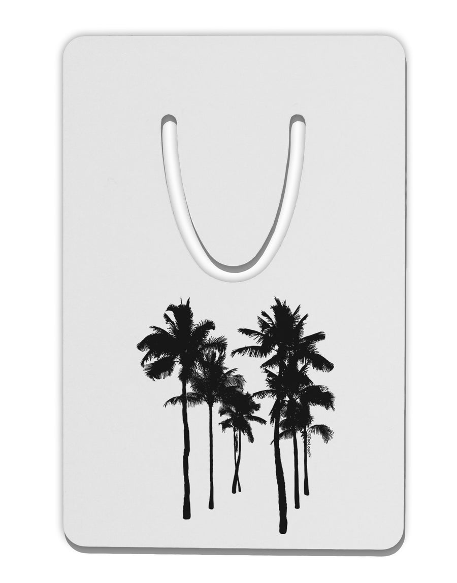 Palm Rows Silhouette Aluminum Paper Clip Bookmark-Bookmark-TooLoud-White-Davson Sales