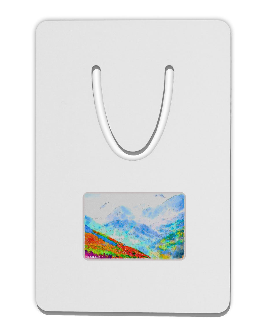 CO Fog Mountains Watercolor Aluminum Paper Clip Bookmark-Bookmark-TooLoud-White-Davson Sales